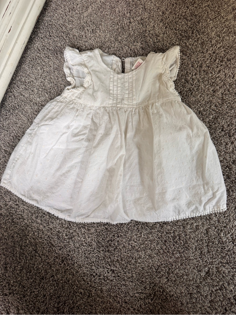 Rachel Zoe White Eyelet Sundress with Pintuck Bodice